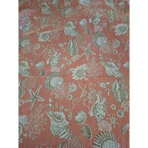 Rare Quilt Queen Bedding C & F Coral Seashells Shells 90 X 92